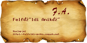 Felföldi Anikó névjegykártya